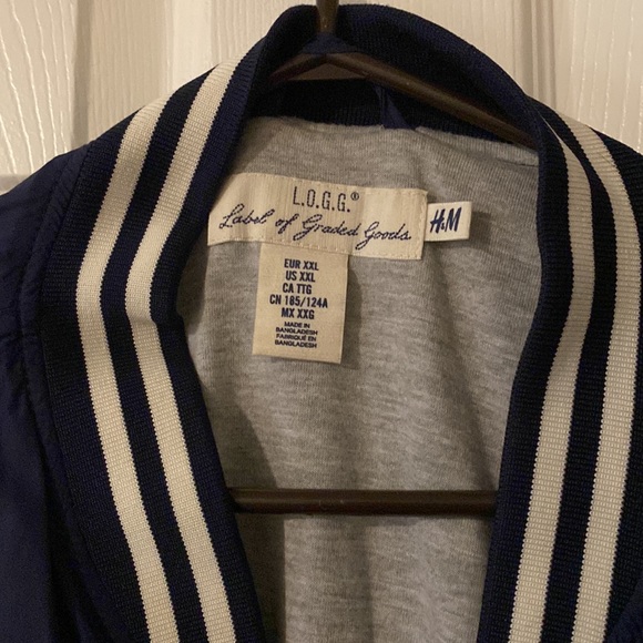 Navy Blue Varsity Jacket - Picture 3 of 3